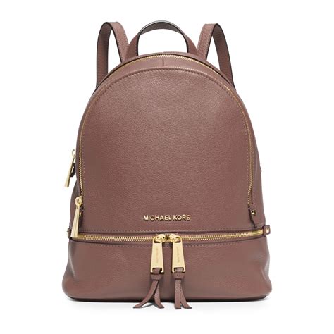 michael kors backpack leather tan